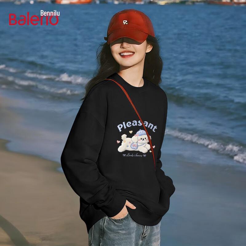 Baleno Women's Happy Puppy Graphic Sweatshirt