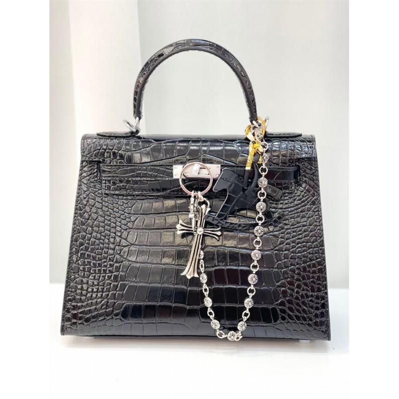 Crocodile Leather Handbag Crossbody Bag Women Fashion Elegant Top Handle