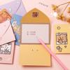 10PCS Cute Cartoon Gift Card Folded Envelope Greeting Card Holiday Wishes Thank You Gift Message Confession
