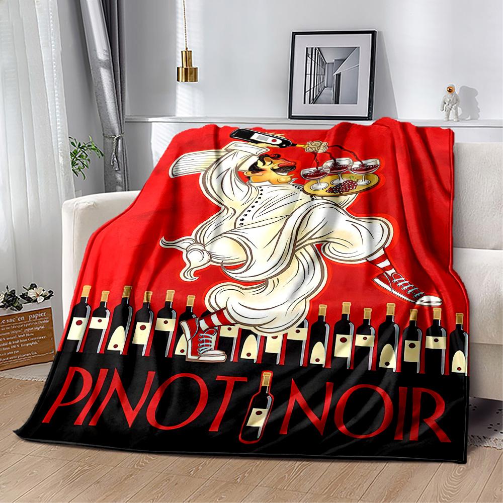 Chef Wine Blanket Ultra-Soft Suitable for Seaside Couch Chair Four Seasons Multipurpose Warmthful Decor Perfect Gift for Relatives and Friends