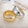 Geometry Exaggerated Bracelet Zinc Zinc Zinc Alloy Wide Side Bangle Fashion Simple Metal Bracelet  Gift