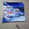 Weihnachten Leuchtende Lichterketten LED Kissenbezug 45x45cm Weihnachtsmann Elch Schnee Polyester Kissen Zuhause Geschenk Dekoration