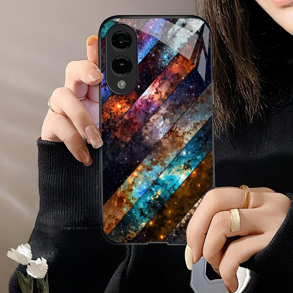 Nebula Exquisite Atmosphere PhoneCase Glass PhoneCase for Samsung Galaxy S26 S25 S24 S23 S22 S21 FE,Ultra,Plus Dropresistant