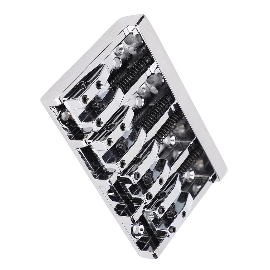 Asixxsix Ponte de Guitarra Ajustável para Baixo com Parafusos e Hexagonal de Liga de Zinco para Substituir Cavaletes de Latão Danificados em Pontes de Baixos Jazz e Baixos Elétricos,