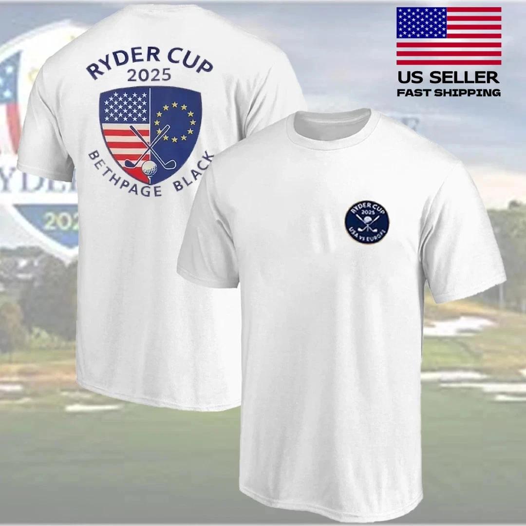 HOT NEW!!! 2025 Golf Cup Bethpage 2 Sides Shirt 45th Ryder Cup Tee Fa BESTSELLER M