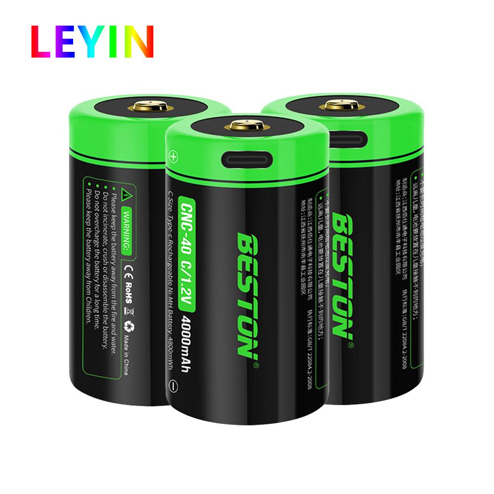 1.2V NI-MH Battery Water Heater Flashlight 4000mAh Type C Size USB Rechargeable Battery