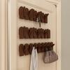 Piano Key Solid Wood Wall-Mounted No-Drill Coat and Hat Rack