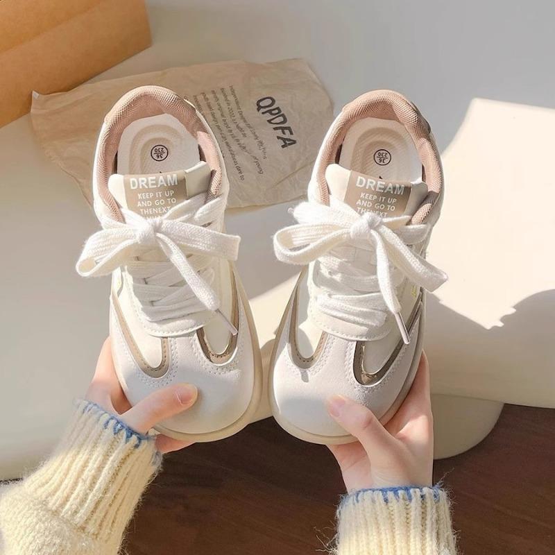 Spring New Versatile Board Shoes Shoes Dopamine Puffs Girls Platform White Shoes