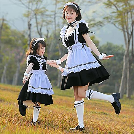 HUIROM Maid Anime Cute Lolita School Maid X Size Costume, Cosplay, Halloween, Costume, Beginner's, Costume, Alice-inspired, Festival, Christmas, Cafe,