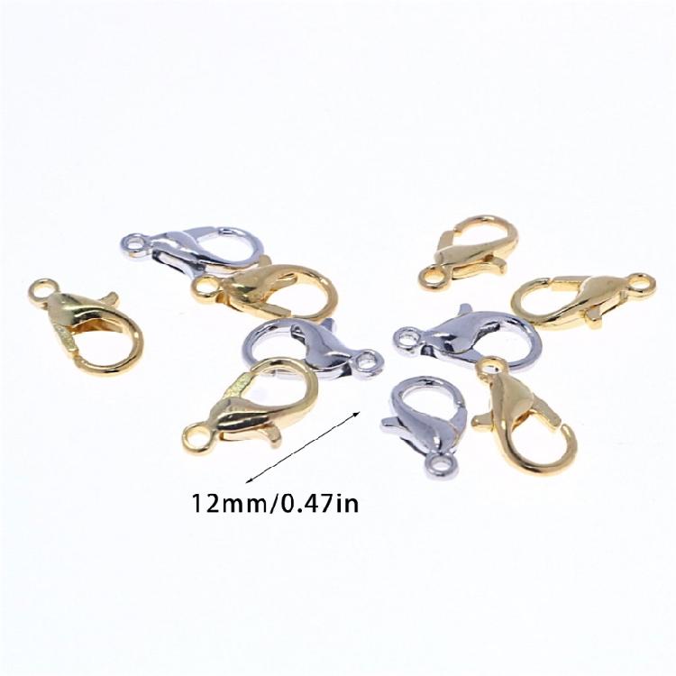 150 Pieces Elegant Gold/Silver Lobster Clasp Connectors for Necklaces and Bracelets Ideal for Craft Projects Supplies