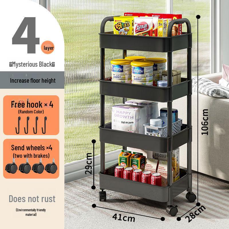 

Багатоярусна підлогова стійка для зберігання для спальні, ванної кімнати, кухні та дитячих речей