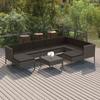 Day and Night - Day and Night Garden Furniture Set 10 Pieces and Gray Synthetic Rattan Cushions