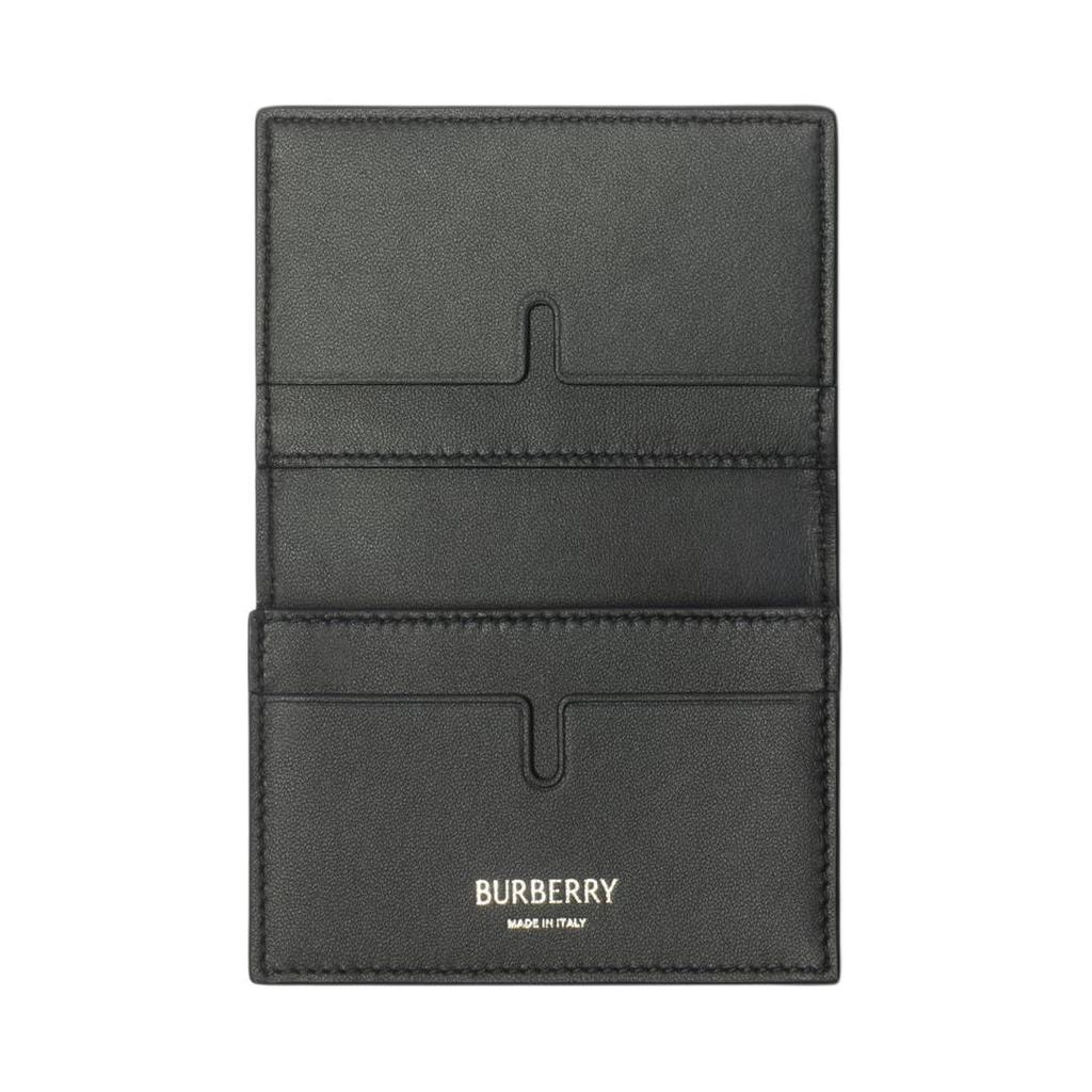 Burberry Check Ultra Thin Double Fold Design Cotton Card Holder Men Accessories Midnight-Blue 81124481