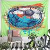 Colorful Soccer Ball Splash Art Design Pattern Wall Hanging Tapestry Decorative Tapestry Home Decor for Bedroom and Living Room