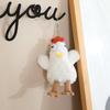 Cartoon Chicken Plush Keychain Bag Pendant Hanging Decoration Mini Stuffed Toy Hen Rooster Doll Ornament Car Keyring Kids Gift