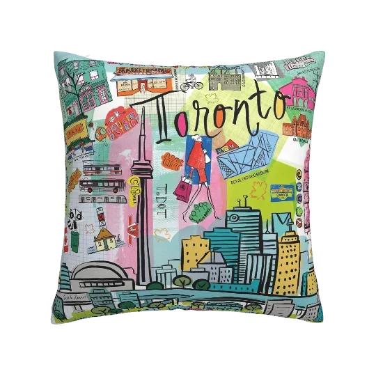 Nordic Graffiti Cushion Cover, Linen Pillow Cover, Sofa Cushion Cover Decoration 40x40 45x45 50x50 60x60, Can Be Customized