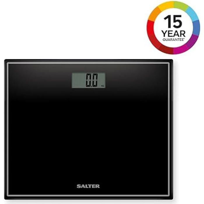 Pèse-Personne Numérique - SALTER - Verre - Capacité 150kg - Affichage LCD - Piles Incluses