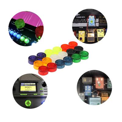 2Pcs Guitar Effect Pedal Footswitch Toppers Foot Nail Cap Protection Cap for Guitar Effect Pedal Protection Cap Colorful