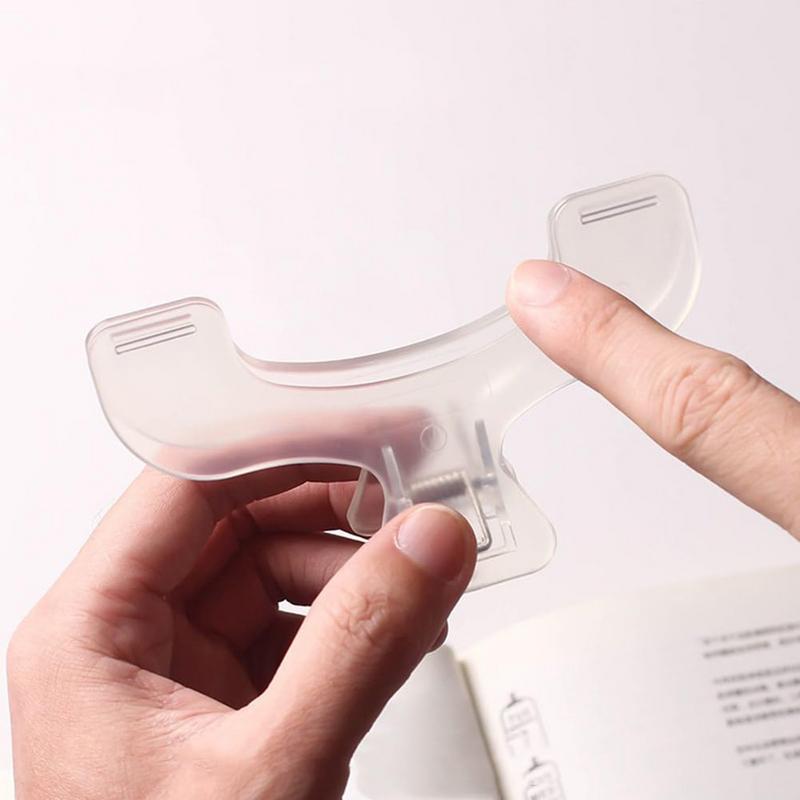 Transparent Plastic Book Clip Simple Reading Aid Fixed Book Holder Bookmarks Creative Design Practical Note Holder for Bookstore