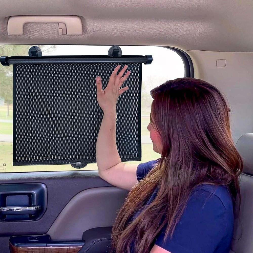 Universal UV Blocking Window Visor Glare Reduction Sturdy Retractable Sunshade  Side Window