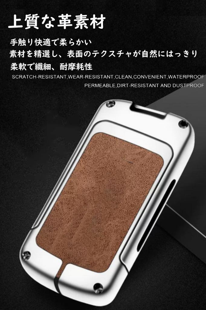 TECART Honda Key Cover, Aluminum Alloy, Genuine Leather, Full Protection, Key Chain, Step Wagon,