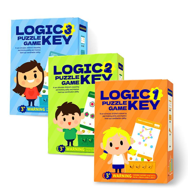Gioco di Puzzle Logico a Chiave per Bambini con Materiale Cartaceo Educativo e Difficoltà Progressiva
