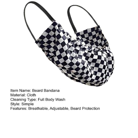 Men Beard Bonnet Breathable Adjustable Soft Sleeping Beard Cap Apron Bedtime Guard Facial Hair Cover Bandana Bib Husband Father Gift