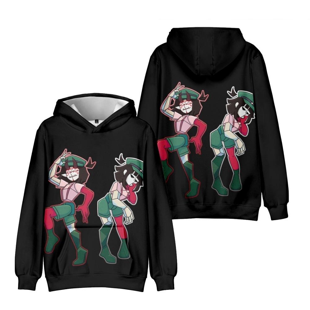 

12 Colors Men Women ENA Dream Hoodies New Streetwear Harajuku Casual Cartoon Printed Hooded Pullover Sweatshirts XS чорний