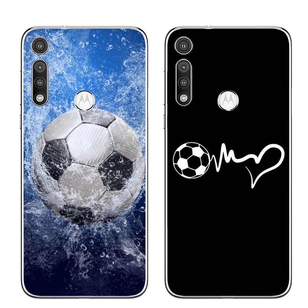 Soccer Football Love Phone Cover Casing for Motorola Moto G13 G14 G53 G54 G62 G72 G82 G84 E13 E20 G42 G32 G23 G22 Soft TPU Case