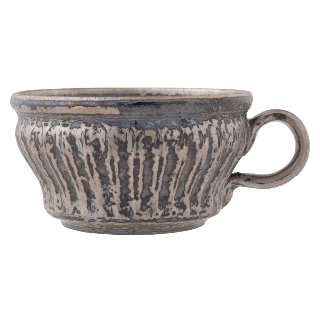 Marui Seito Shigaraki Ware Hechimon Suppentasse, 350 ml Fassungsvermögen, Schwarze Glasur, MR-3-4414