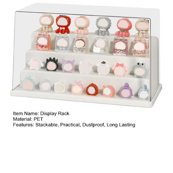 Dustproof Display Box Storage Cabinet Compact Design Versatile Use Figurines Showcase Transparent Organizer