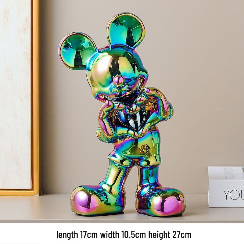 Luxury Creative Home Decor: Mickey Mouse Cartoon Ornaments for Living Room, TV Cabinet, and Entrance