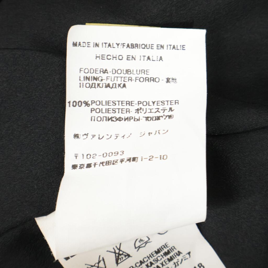 VALENTINO Grey x Black Cashmere 100 Crop Blouson Jacket 6 Black x grayUsed