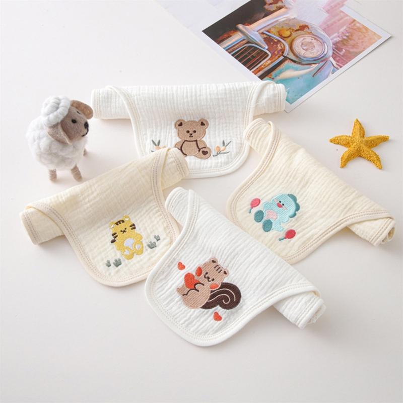 Back Sweat Absorbent Towel High Absorb Back Towel Cartoon Embroidery Cotton Back Cloth Children Unisex Long Sweat Towel