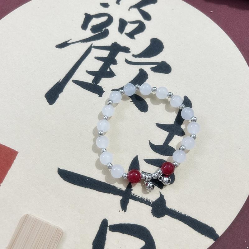 Vintage-Inspired Beaded Bracelet with Elastic Rope - Sweet Glass Beads for Girls