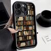Shockproof Bumper Phone Case For iPhone 16 15 14 13 12 11 Pro Max XS X XR 7 8 Plus Mini SE 2020 2022 Bookshelf Print