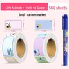 Cartoon Name Stickers for Kids - Self-Adhesive Labels for Books