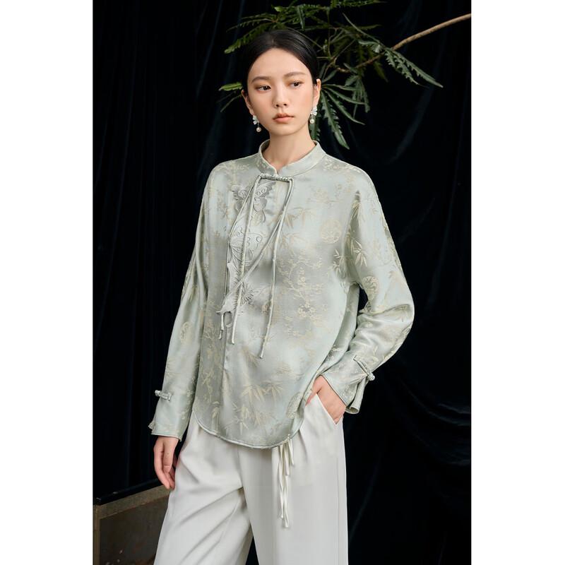 JK&JS New Chinese Style Jacquard Blouse Jacket S
