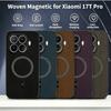 Biznesowe teksturowane etui na telefon z tkaniny z magnesem dla Xiaomi 17T Pro 17T 15T Pro 15T 14T Pro dla Magsafe, odporna na wstrząsy tylna okładka