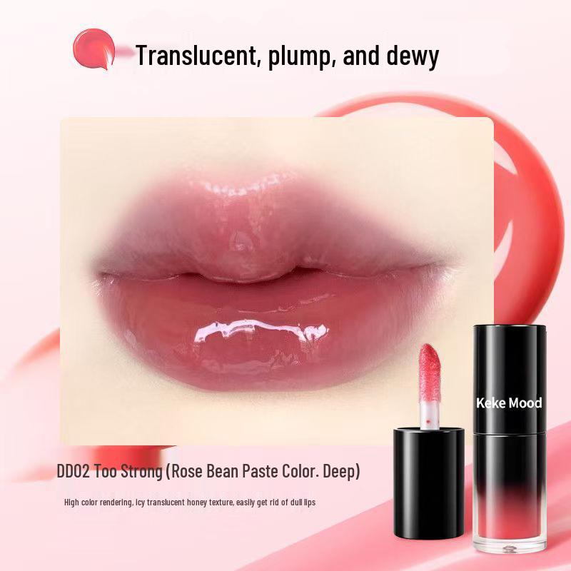 

Kekemood Plumping Lip Gloss: Moisturizing, Whitening, Mirror Finish - Enhances Lip Color and Reduces Lines. 3g