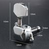 Acoustic Guitar Strings Button Metal Semi-Closed Guitar String Button Tuner Guitar Knob for Guitar or Acoustic Guitar Chrome