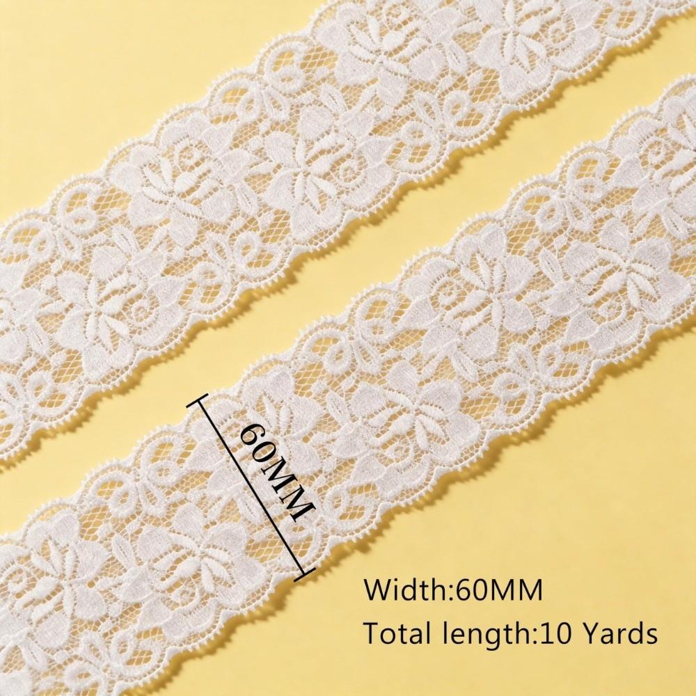 10 Yards Floral Lace Trim 2.36 Inch Wide Gift Wrapping Ribbon New Bridal Lace Ribbon For Sewing