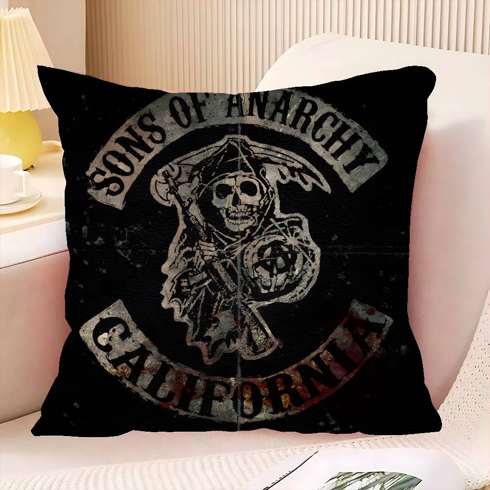 SSons OOf AAnarchy TV Office Cushion Pillowcase Car Cushion CoverXCM Lumbar Pillowcase Sofa Pillowcover