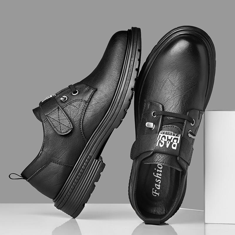 Men's Super Leather Soft Leather Low-top Martin Boots Men's Casual British Style Versatile Autumn Non-slip Shoes