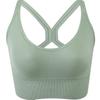 "Seamless Wire-Free Sports Bra: Perfect for Leisure, Fitness, Yoga, Running, with Anti-Shock Cushioning and Stylish Hollow Back Design"