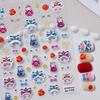 5D Embossed Lion Dance Cat Nail Stickers: Kitten Lucky Bag DIY Nail Art Decor Style AA.