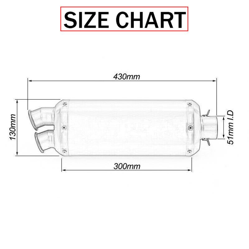 Universal 51MM Motorcycle Exhaust Pipe Escape Double Hole Silencer Muffler DB Killer For F750GS F850GS R1200GS 500X 400X CRF1100