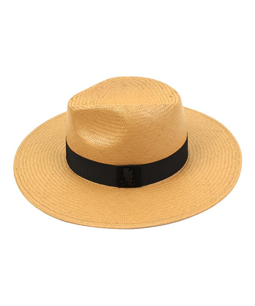 Yunibeosyeolkemiseuteuli Beige Long Summer Fedora Panama Hat