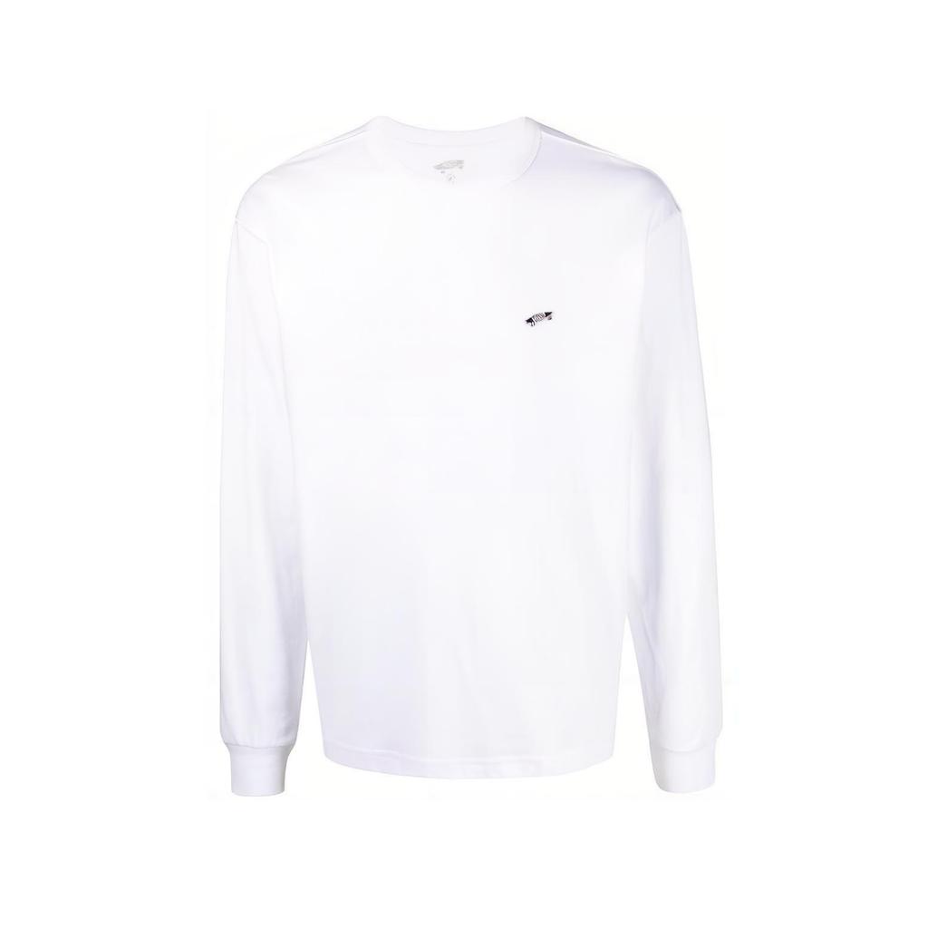 Vans Solid Color Logo Embroidered Pullover Crew Neck Long Sleeve Sweatshirt Men sweatshirt White VN0A5E1LWHT