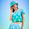 New MLB Gradient Monogram T Shirt Women's Lake Blue 3FTSM6123K-07GNL